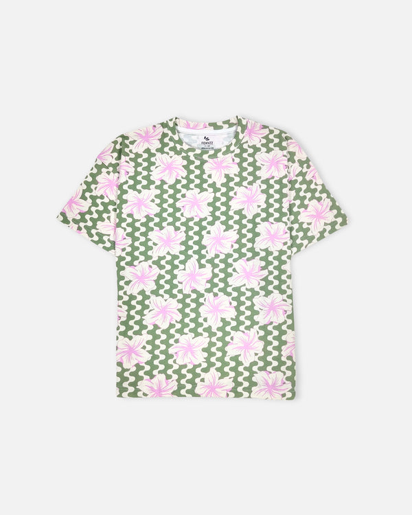 PDST-00026 - Green Flower Tee (Juniors)