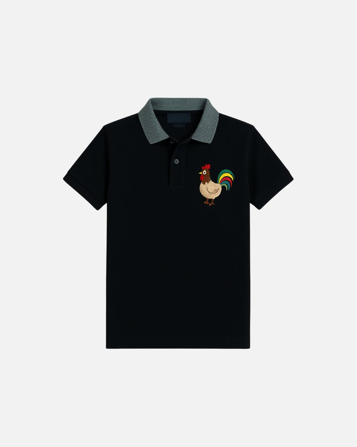 FBP - 00056 - Rooster Cock Polo - Boys - Foxyzz Apparel