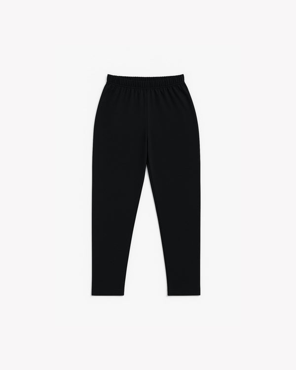 FGL - 00105 - Jet Black Girls Legging - Foxyzz Apparel