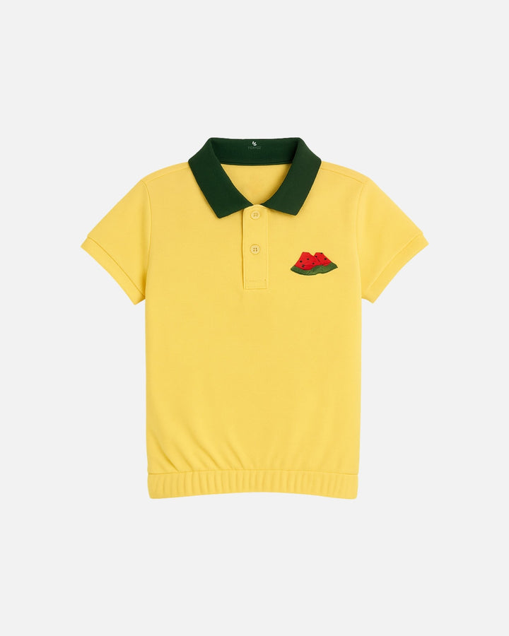 FGP - 00051 - Melon Splash Flexy Polo - Girls - Foxyzz Apparel
