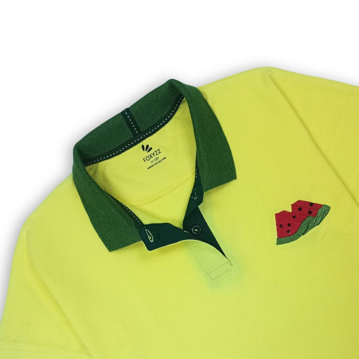 FGP - 00051 - Melon Splash Flexy Polo - Girls - Foxyzz Apparel