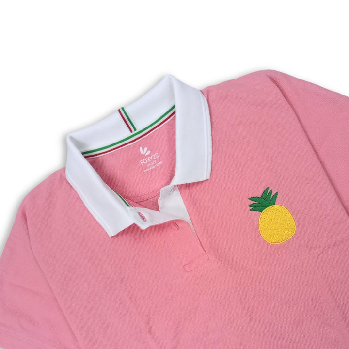 FGP - 00052 - Pineapple Bliss Flexy Polo - Girls - Foxyzz Apparel