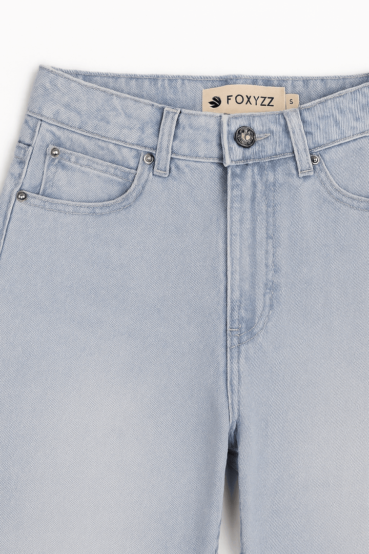 Flare Leg Ice Blue Jeans - Women - Foxyzz Apparel