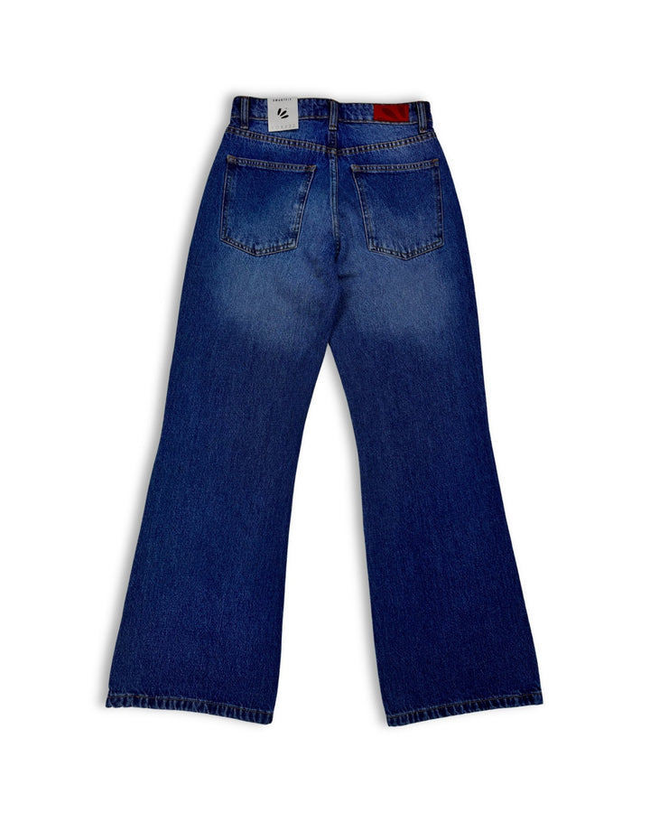 Flare Leg Retro Blue Jeans - Women - Foxyzz Apparel