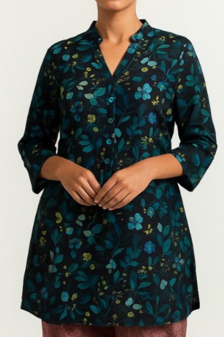 FLT - 0084 - Wild Flowers Wrap Top - Foxyzz Apparel