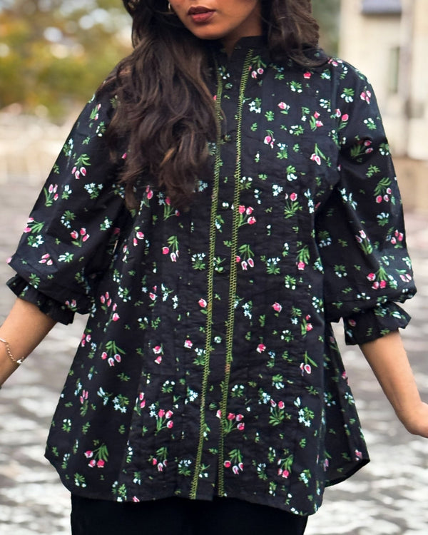 FLT - 0086 - Blackberry Blossom Top - Foxyzz Apparel