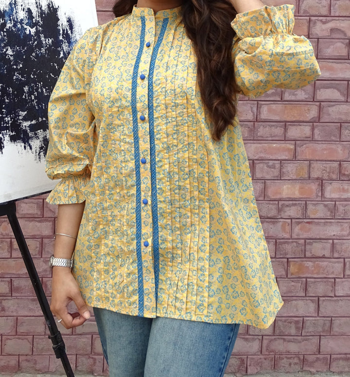 FLT - 0087 - Midnight Blue Rose Top - Foxyzz Apparel