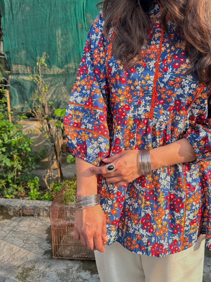 FLT - 0092 - Amber Bloom Top - Foxyzz Apparel