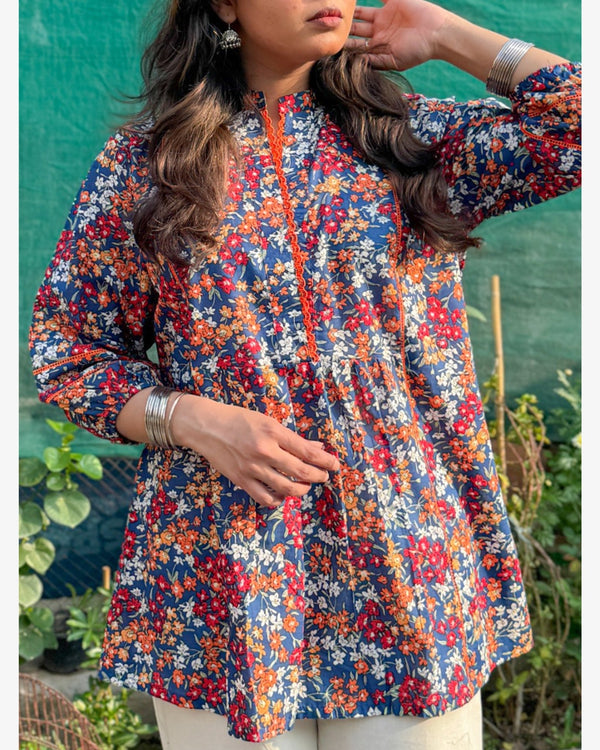 FLT - 0092 - Amber Bloom Top - Foxyzz Apparel