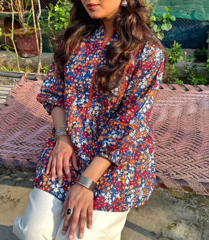 FLT - 0092 - Amber Bloom Top - Foxyzz Apparel