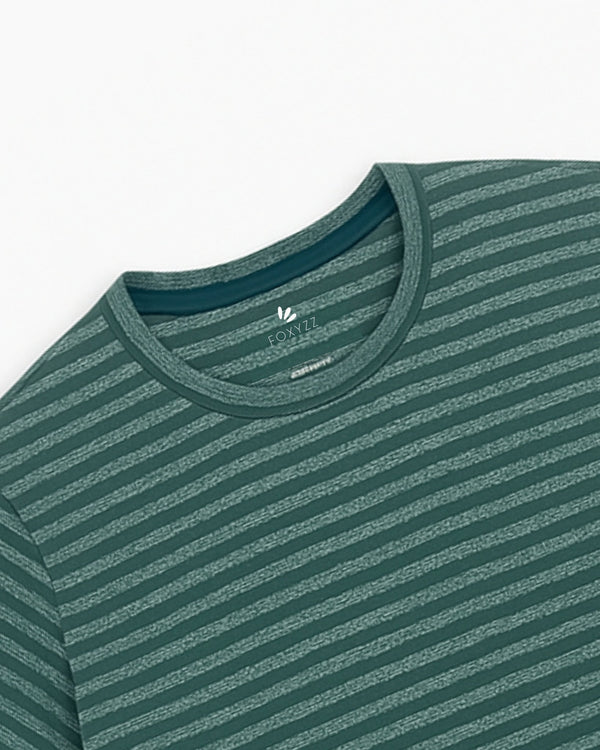 FRT - 00044 - Tropical Green Wave Tee - Men - Foxyzz Apparel