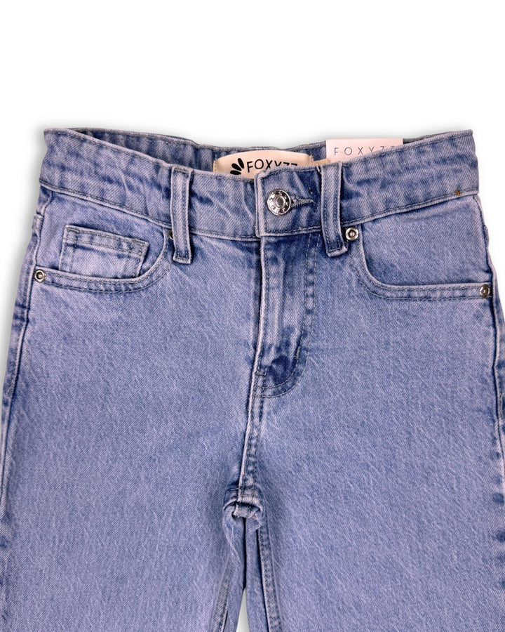 Ice Blue Straight Fit Jeans - Juniors - Foxyzz Apparel