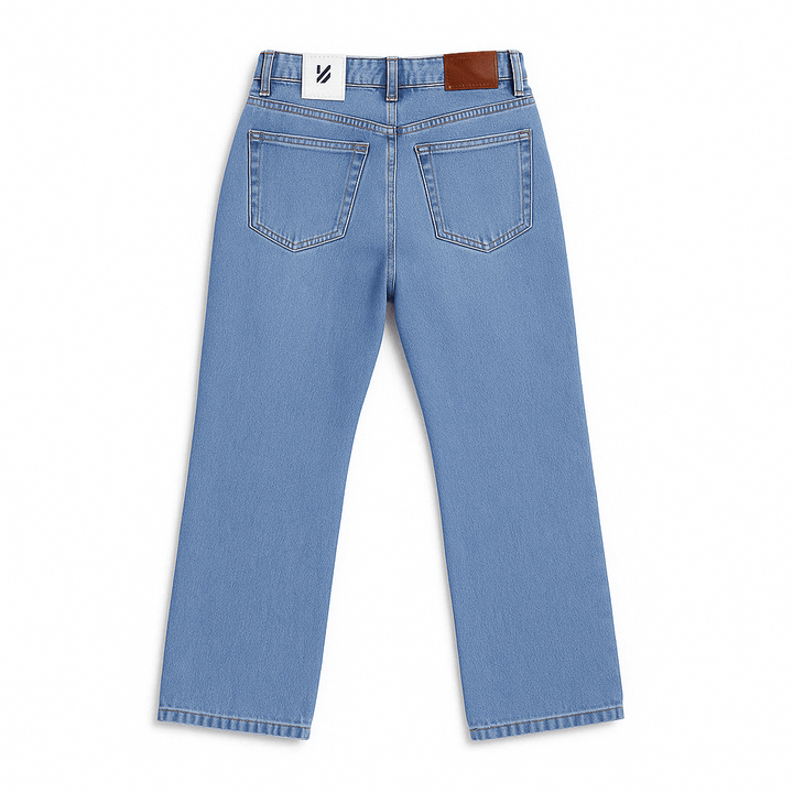 Ice Blue Straight Fit Jeans - Juniors - Foxyzz Apparel