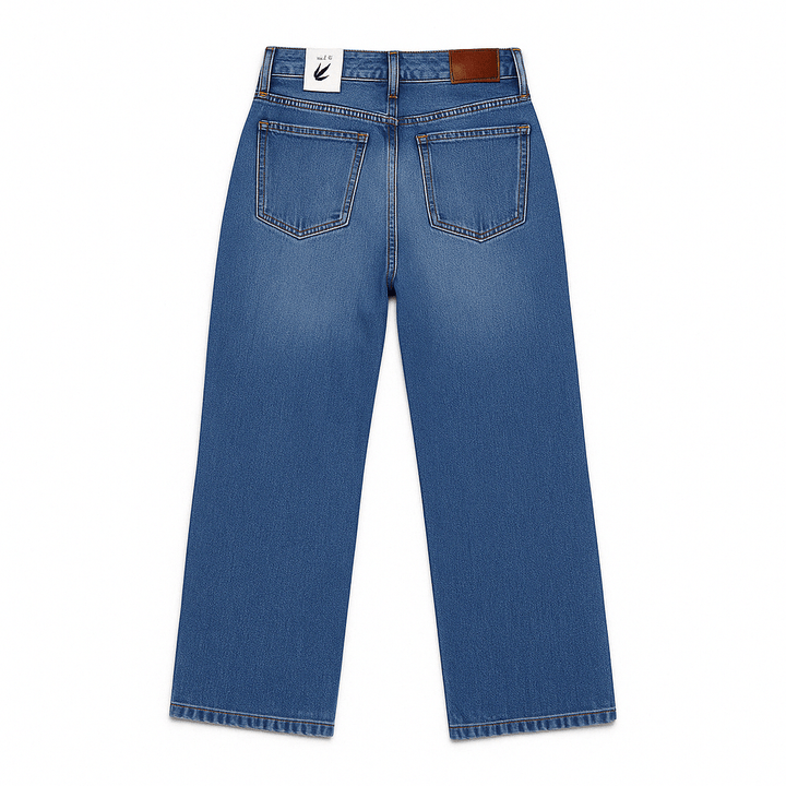 Mid Blue Straight Fit Jeans - Juniors - Foxyzz Apparel