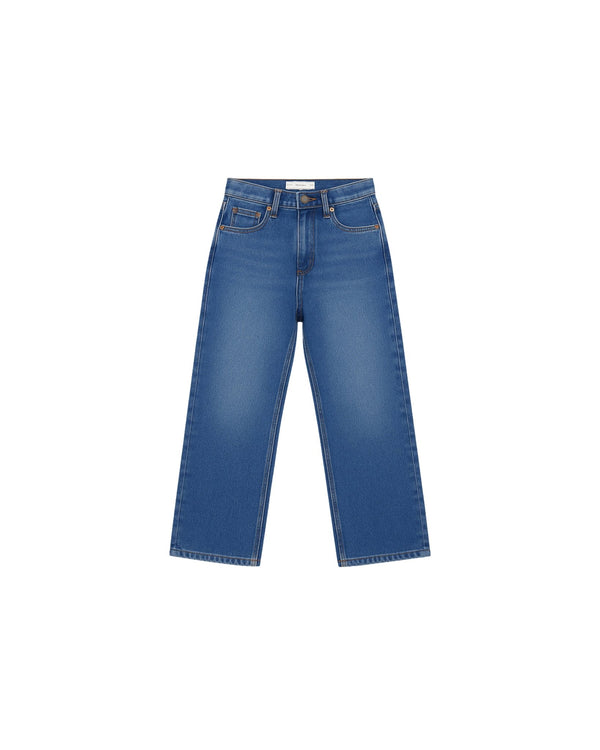 Mid Blue Straight Fit Jeans - Juniors - Foxyzz Apparel