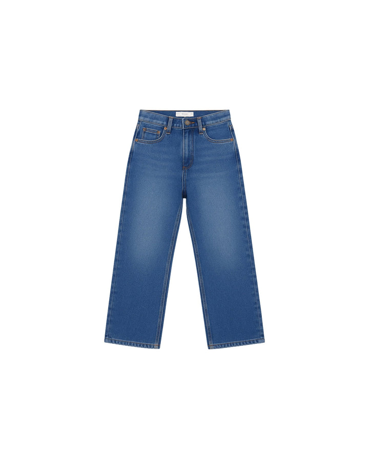 Mid Blue Straight Fit Jeans - Juniors - Foxyzz Apparel