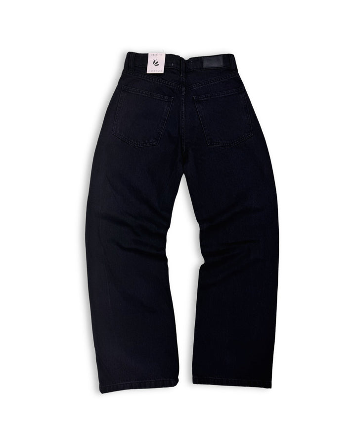 Wide Leg Black Hole Jeans - Women - Foxyzz Apparel