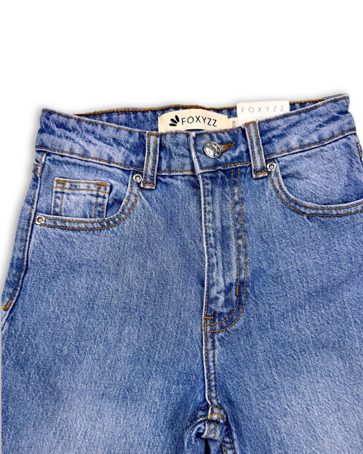 Wide Leg Ice Blue Jeans - Juniors - Foxyzz Apparel